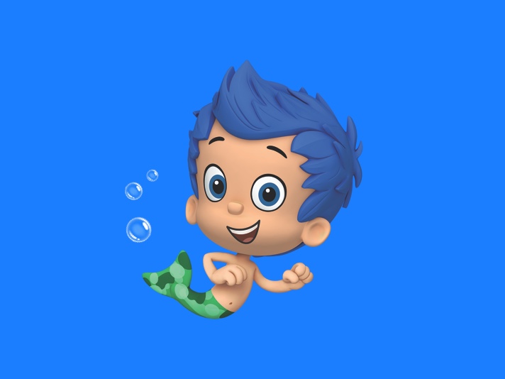 Bubble Guppies Gil with Blue Hair - wide 2