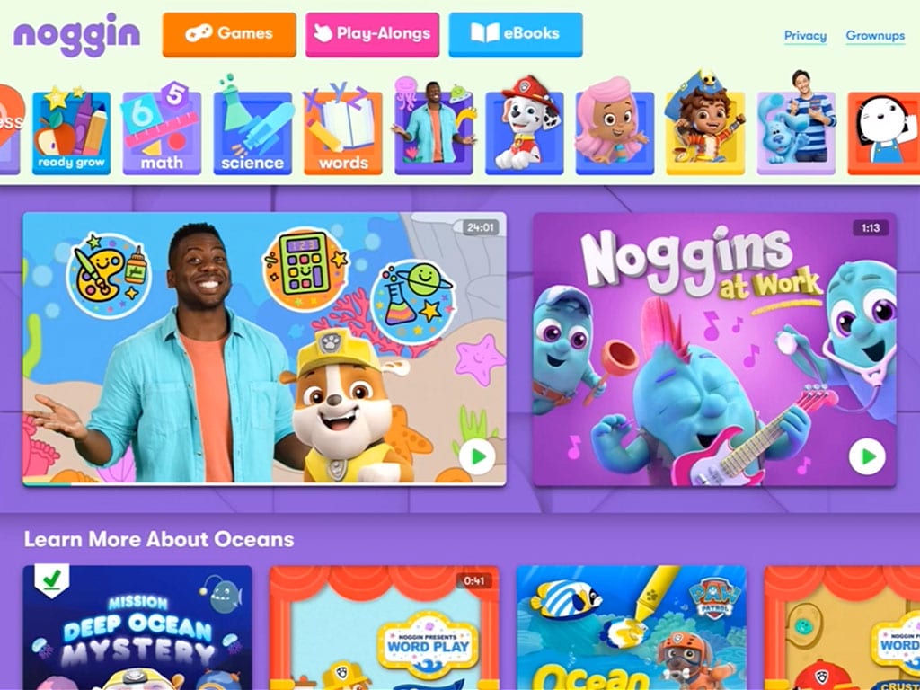 Noggin – Interactive learning with the trusted characters your kids love.